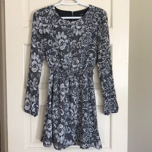 Black and white lace dress